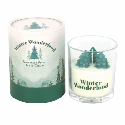 Alternative view of Winter Wonderland Candle with Tree Scene