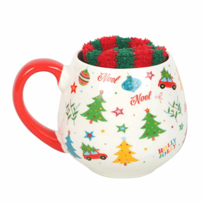 Alternative view of Nostalgic Christmas Print Mug and Socks Set