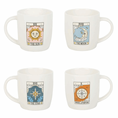 Alternative view of Set of 4 Vintage Tarot Mugs