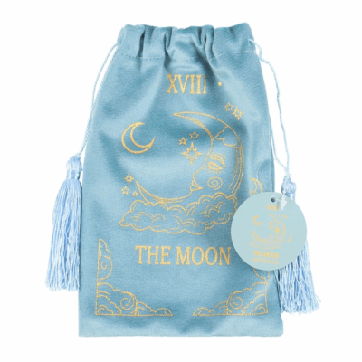 Alternative view of The Moon Vintage Tarot Velvet Drawstring Bag