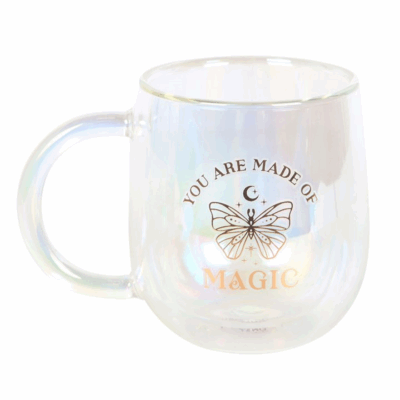 Alternative view of You Are Made of Magic Iridescent Double Walled Glass Mug