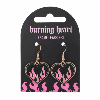 Alternative view of Burning Heart Earrings