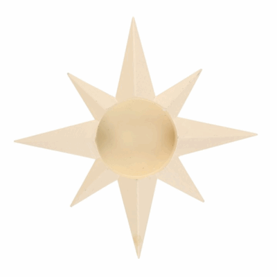 Alternative view of Cream Star Tealight Candle Holder