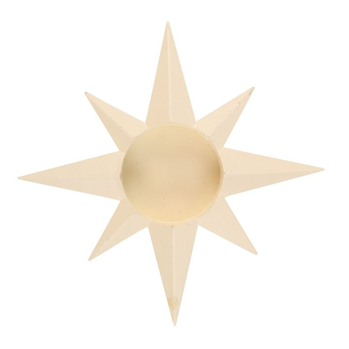 Cream Star Tealight Candle Holder - Image 2
