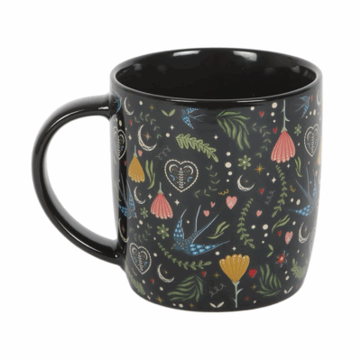 Alternative view of Black Midnight Bloom Print Mug