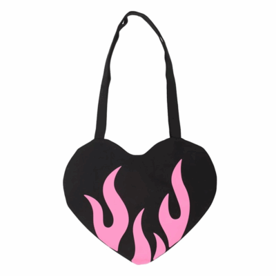 Alternative view of Burning Heart Satin Tote Bag