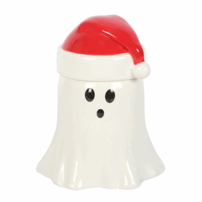 Alternative view of Ghost with Santa Hat Oil Burner and Wax Warmer