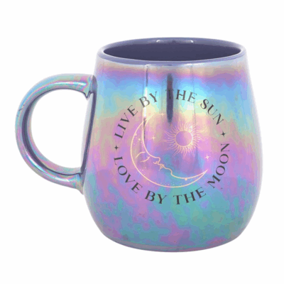 Alternative view of Live by the Sun Love by the Moon Iridescent Mug