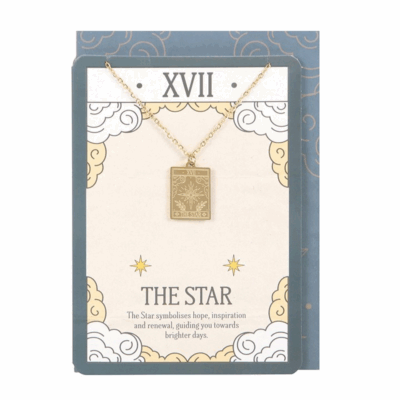 Alternative view of The Star Vintage Tarot Necklace on Greeting Card