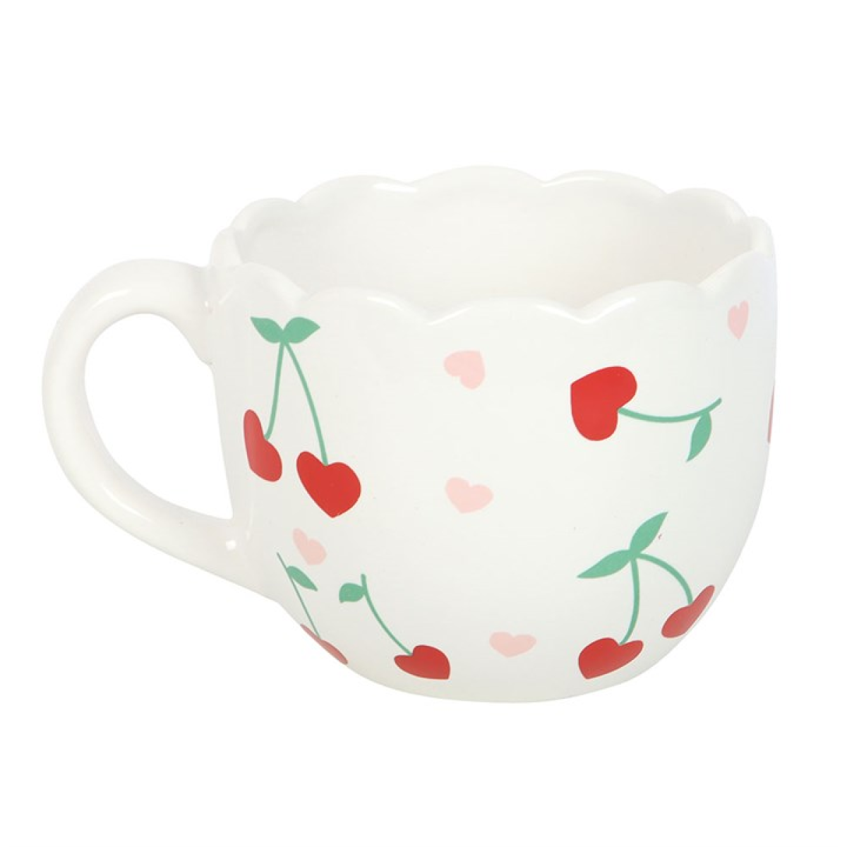 Scalloped Cherry Print Mug - Image 2