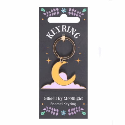 Alternative view of Guided by Moonlight Enamel Keyring