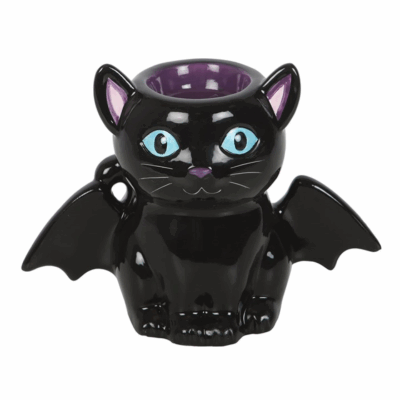 Alternative view of Cute and Creepy Bat Cat Oil Burner and Wax Warmer