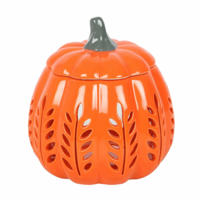 Alternative view of Orange Leaf Cut Out Pumpkin Oil Burner and Wax Warmer