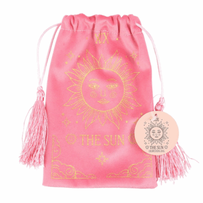 Alternative view of The Sun Vintage Tarot Velvet Drawstring Bag