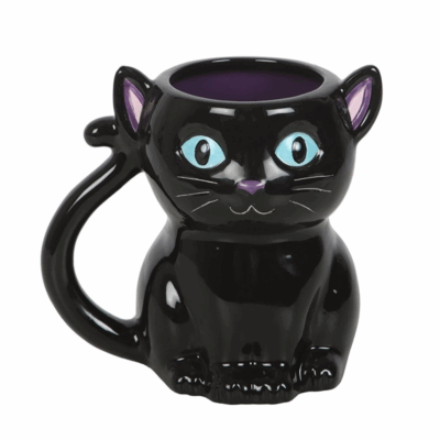 Alternative view of Cute and Creepy Black Cat Mug