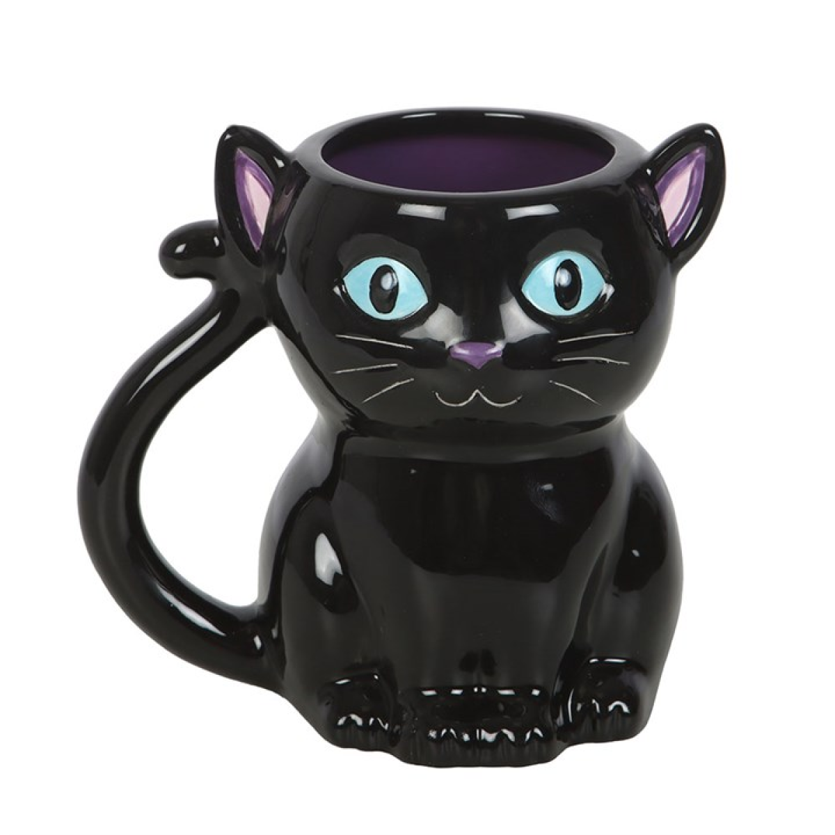 Cute and Creepy Black Cat Mug - Image 2