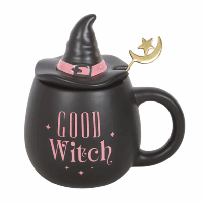 Alternative view of Good Witch Lidded Mug with Spoon