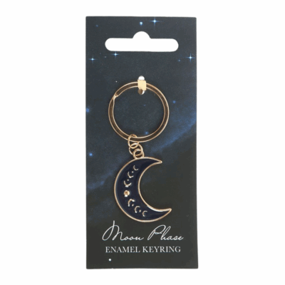 Alternative view of Blue Moon Phase Crescent Moon Keyring