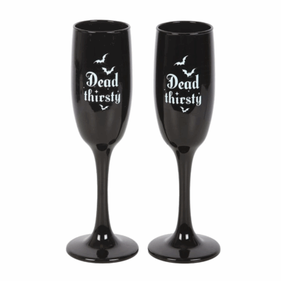 Alternative view of Set of 2 Dead Thirsty Champagne Flutes