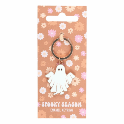 Alternative view of Spooky Season Groovy Ghost Keyring