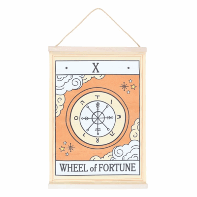 Alternative view of The Wheel of Fortune Vintage Tarot Wall Hanging
