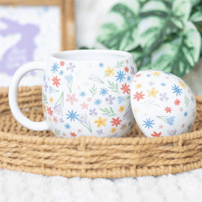 Alternative view of Spring Floral Print Egg Shaped Mug