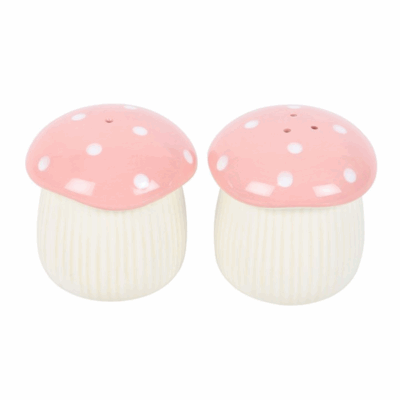 Alternative view of Pink Mushroom Salt and Pepper Shakers