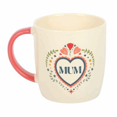 Alternative view of Mum Folk Heart Mug