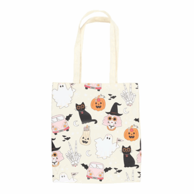 Alternative view of Groovy Ghost Print Polycotton Tote Bag