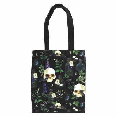 Alternative view of Venom & Vines Print Polycotton Tote Bag