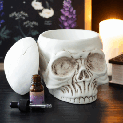 Alternative view of Weathered Skull Oil Burner and Wax Warmer