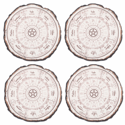 Alternative view of Wheel of the Year Coaster Set