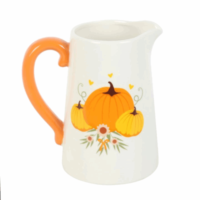 Alternative view of Autumn Pumpkin Ceramic Flower Jug