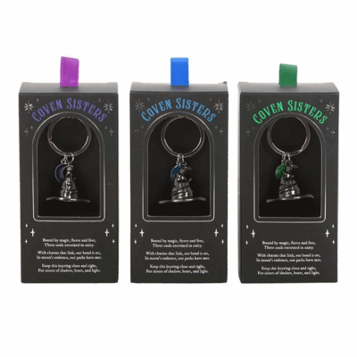 Alternative view of Set of 3 Coven Sisters Witch Hat Keyrings