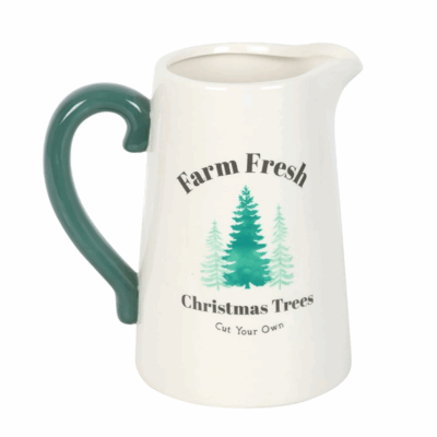Alternative view of Farm Fresh Christmas Trees Ceramic Flower Jug