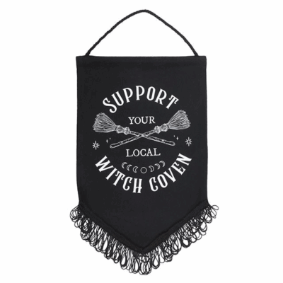 Alternative view of Support Your Local Witch Coven Hanging Fabric Banner