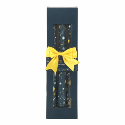 Alternative view of Set of 3 Starry Night Taper Candles