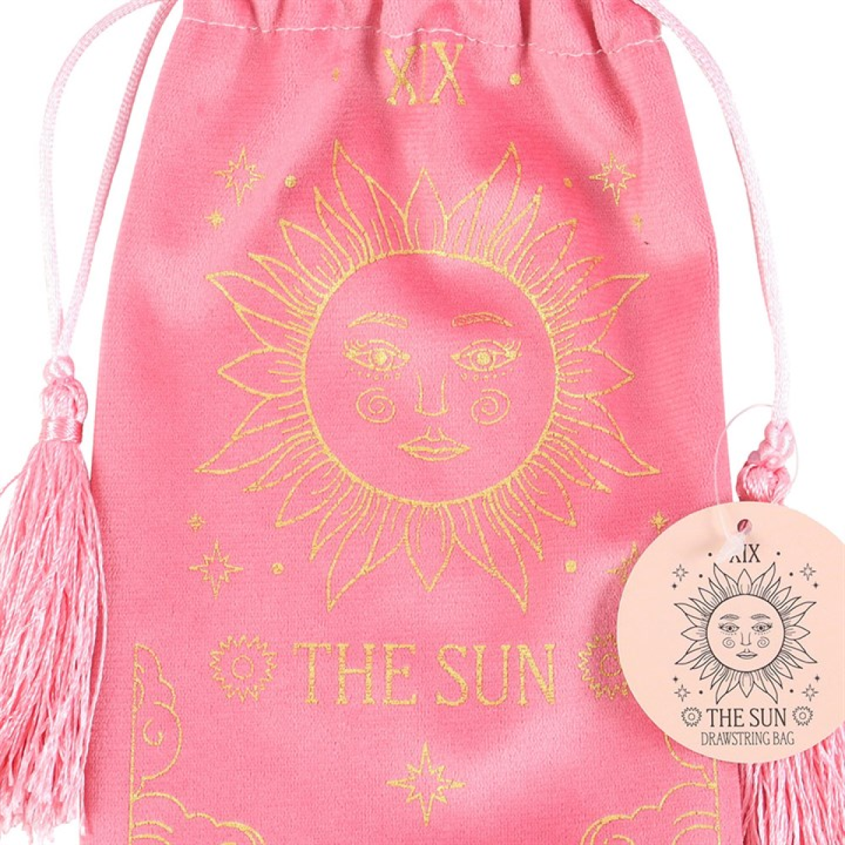 The Sun Vintage Tarot Velvet Drawstring Bag - Image 3