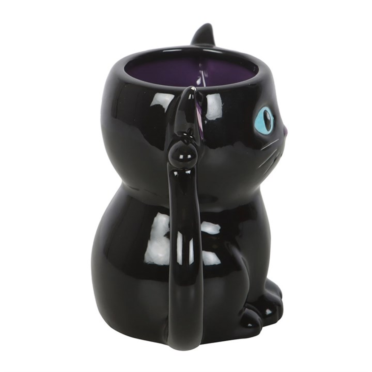 Cute and Creepy Black Cat Mug - Image 3