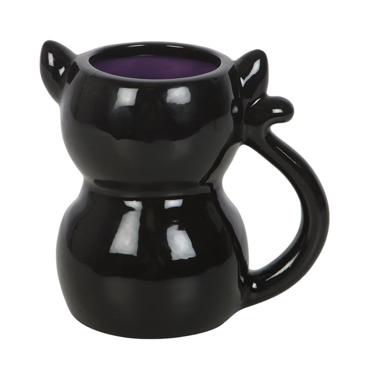 Cute and Creepy Black Cat Mug - Image 4