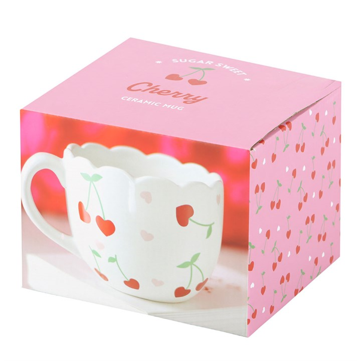 Scalloped Cherry Print Mug - Image 5