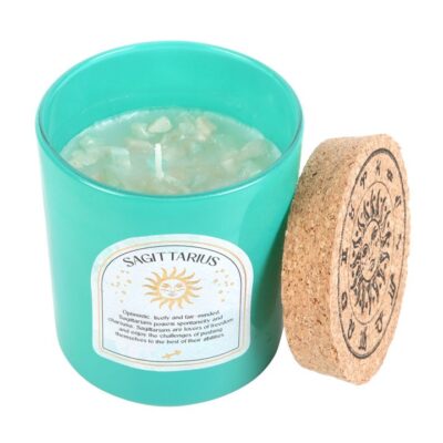 Alternative view of Sagittarius Ylang Ylang & Amber Gemstone Zodiac Candle