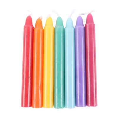 Alternative view of Pack of 14 Unscented Chakra Energy Candles