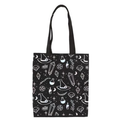 Alternative view of Crystal Witch Print Polycotton Tote Bag