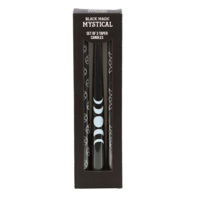 Alternative view of Set of 3 Black Magic Mystical Taper Candles