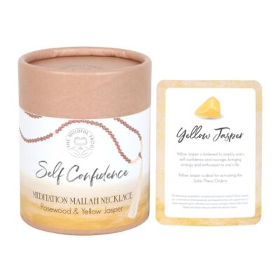 Alternative view of Self Confidence Rosewood & Yellow Jasper Mallah Necklace