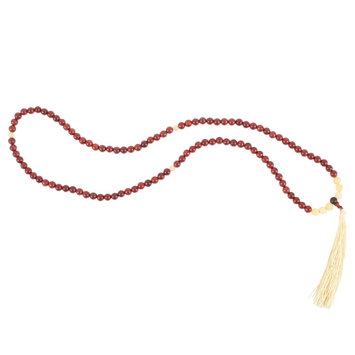 Self Confidence Rosewood & Yellow Jasper Mallah Necklace - Image 4