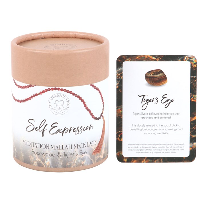 Self Expression Rosewood & Tiger's Eye Mallah Necklace - Image 2