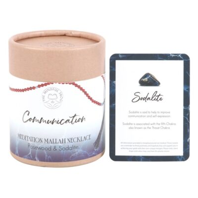 Alternative view of Communication Rosewood & Sodalite Mallah Necklace