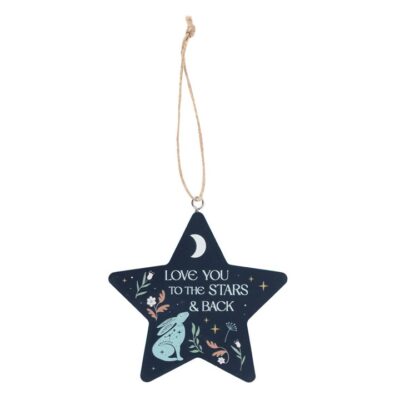 Alternative view of Love You to the Stars and Back Hare Hanging Decoration